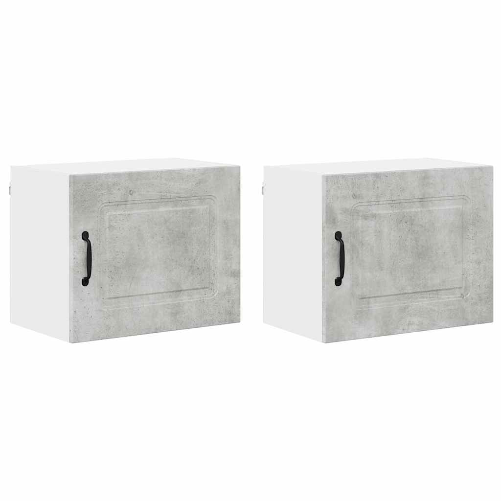 Vægskab til køkken med hylde 2 pcs Beton Grå 50 x 31 x 40 cm