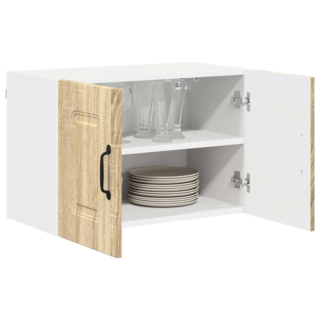 Vægskab til køkken med hylde 2 pcs Sonoma eg 60 x 31 x 40 cm