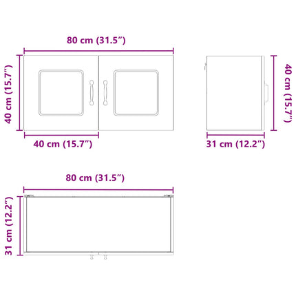 Panel til opvaskemaskine Kalmar Sonoma eg 80 x 31 x 40 cm