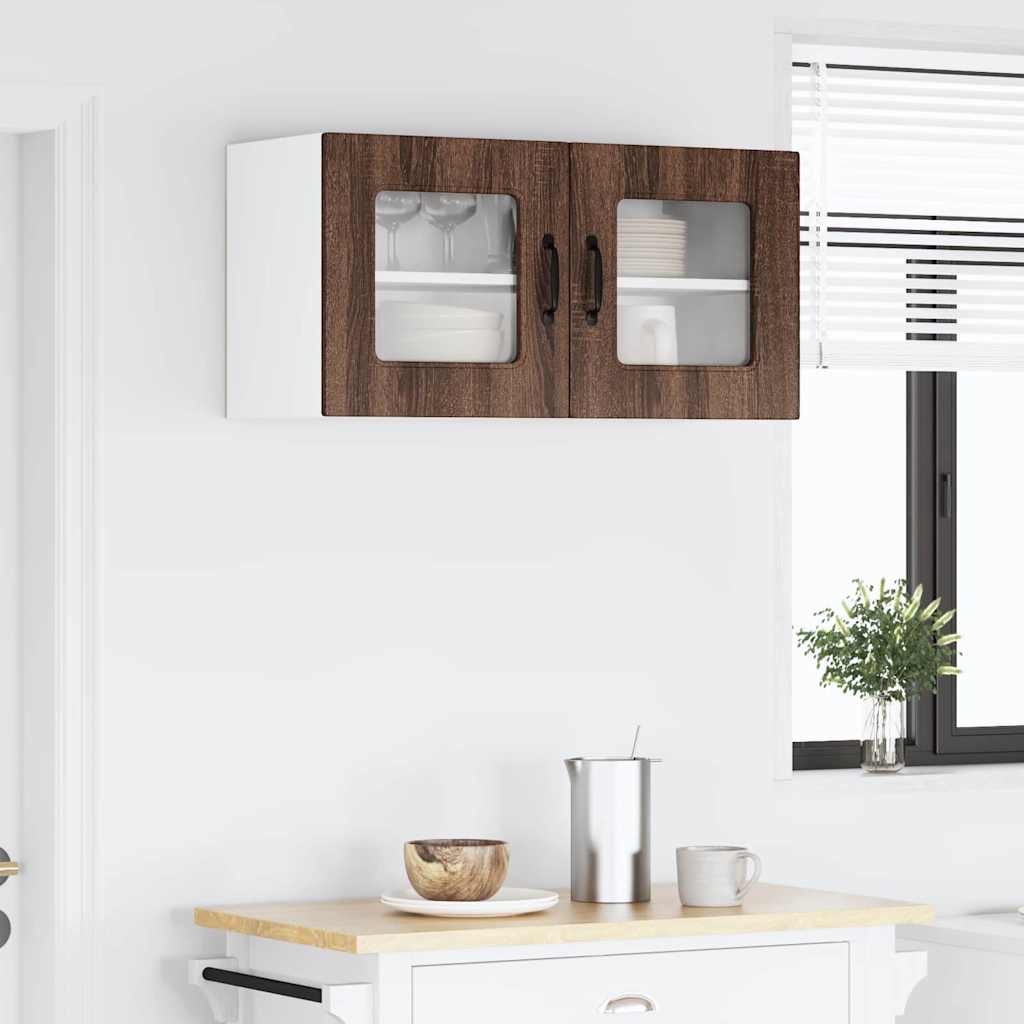 Vægskab til køkken Brun eg 80 x 31 x 40 cm Konstrueret træ