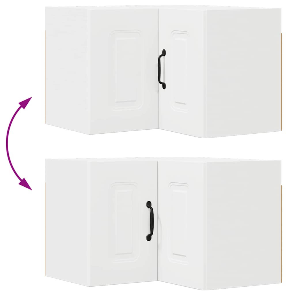 Vægskab til køkken med dør Hvid 57 x 57 x 40 cm Konstrueret træ