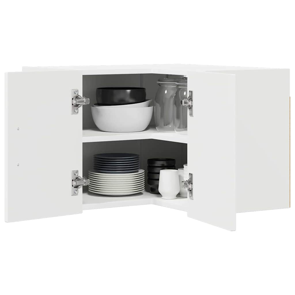 Vægskab til køkken med dør Hvid 57 x 57 x 40 cm Konstrueret træ