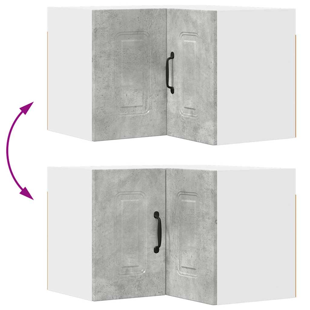 Vægskab til køkken Beton Grå 57 x 57 x 40 cm Konstrueret træ