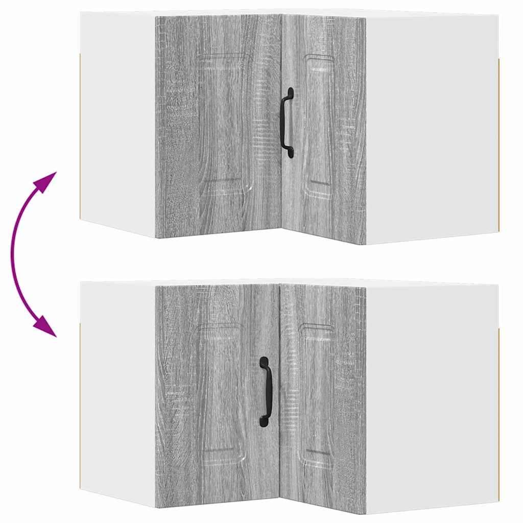 Vægskab til køkken Grå Sonoma 57 x 57 x 40 cm Konstrueret træ