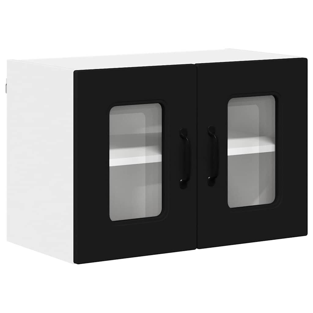 Vægskab til køkken med dør Sort 60 x 31 x 40 cm Konstrueret træ