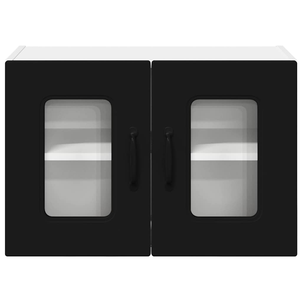 Vægskab til køkken med dør Sort 60 x 31 x 40 cm Konstrueret træ