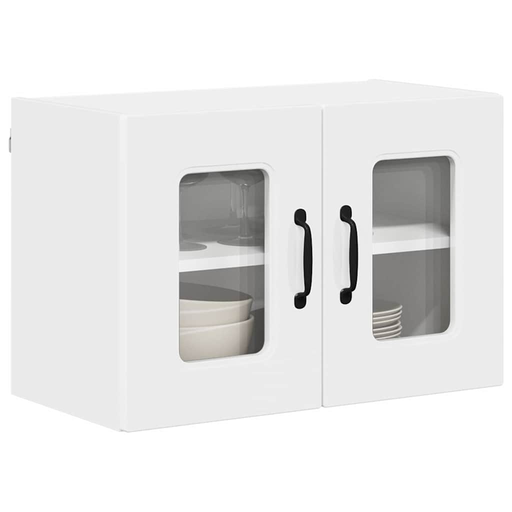 Vægskab til køkken med hylde Høj gloss hvid 60 x 31 x 40 cm