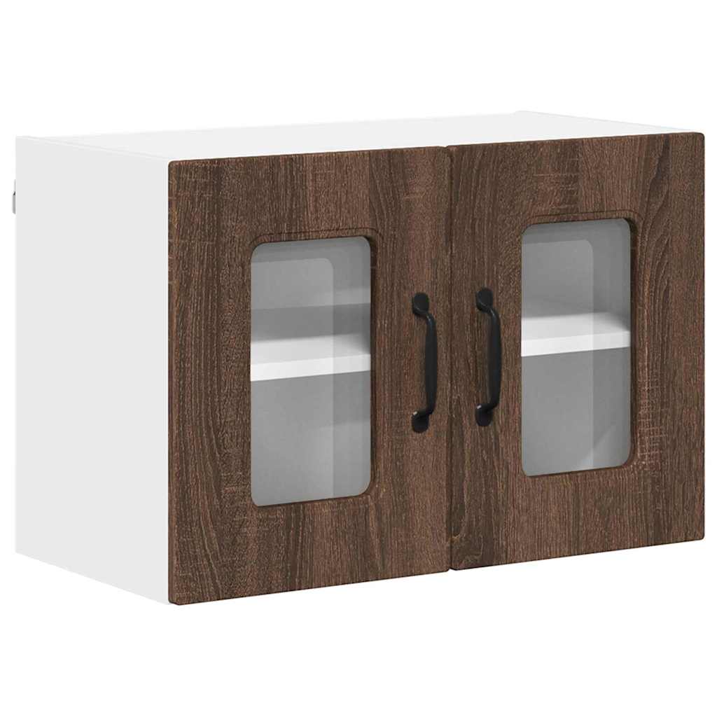Vægskab til køkken med hylde 2 pcs Brun eg 60 x 31 x 40 cm