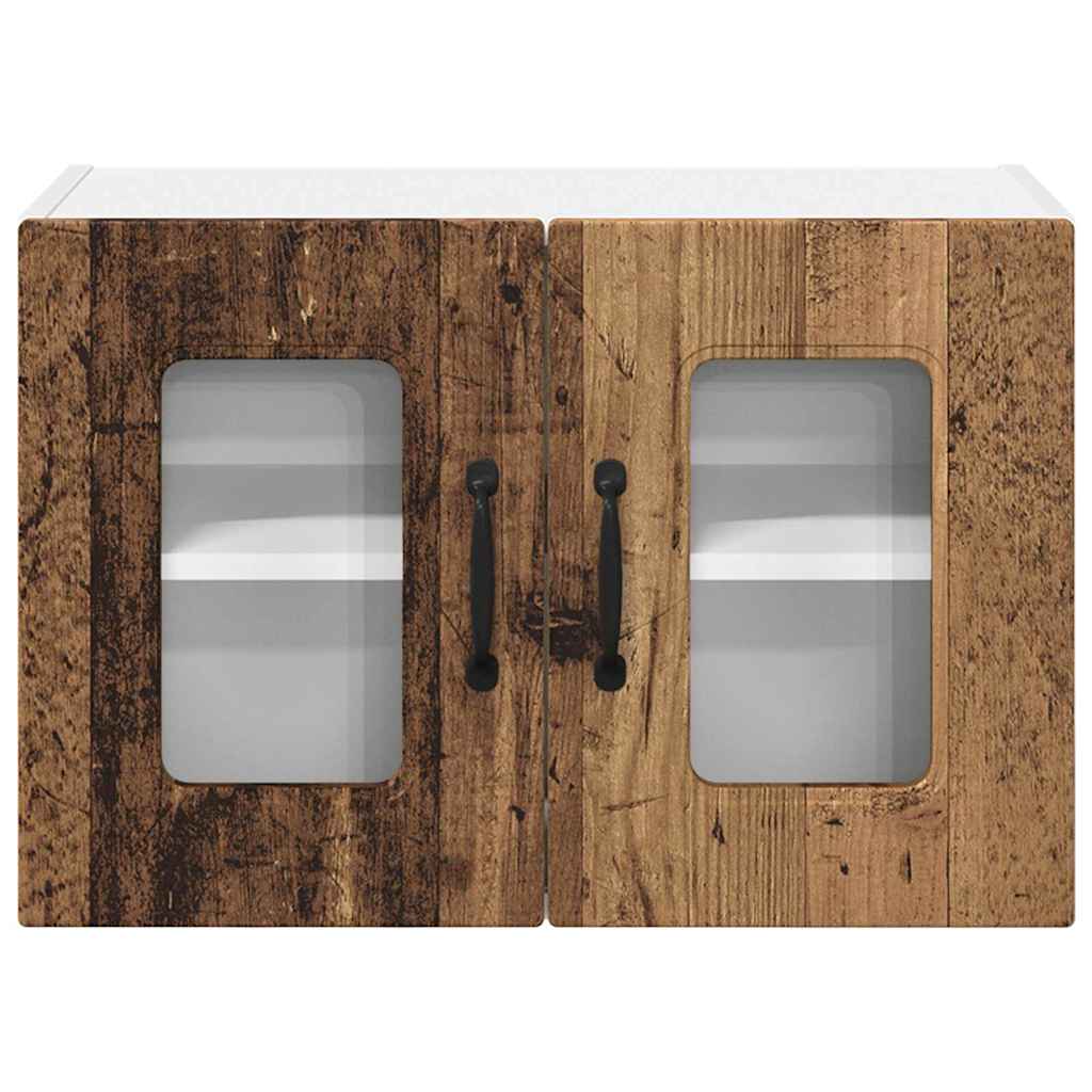 Vægskab til køkken med hylde 2 pcs Gammelt træ 60 x 31 x 40 cm