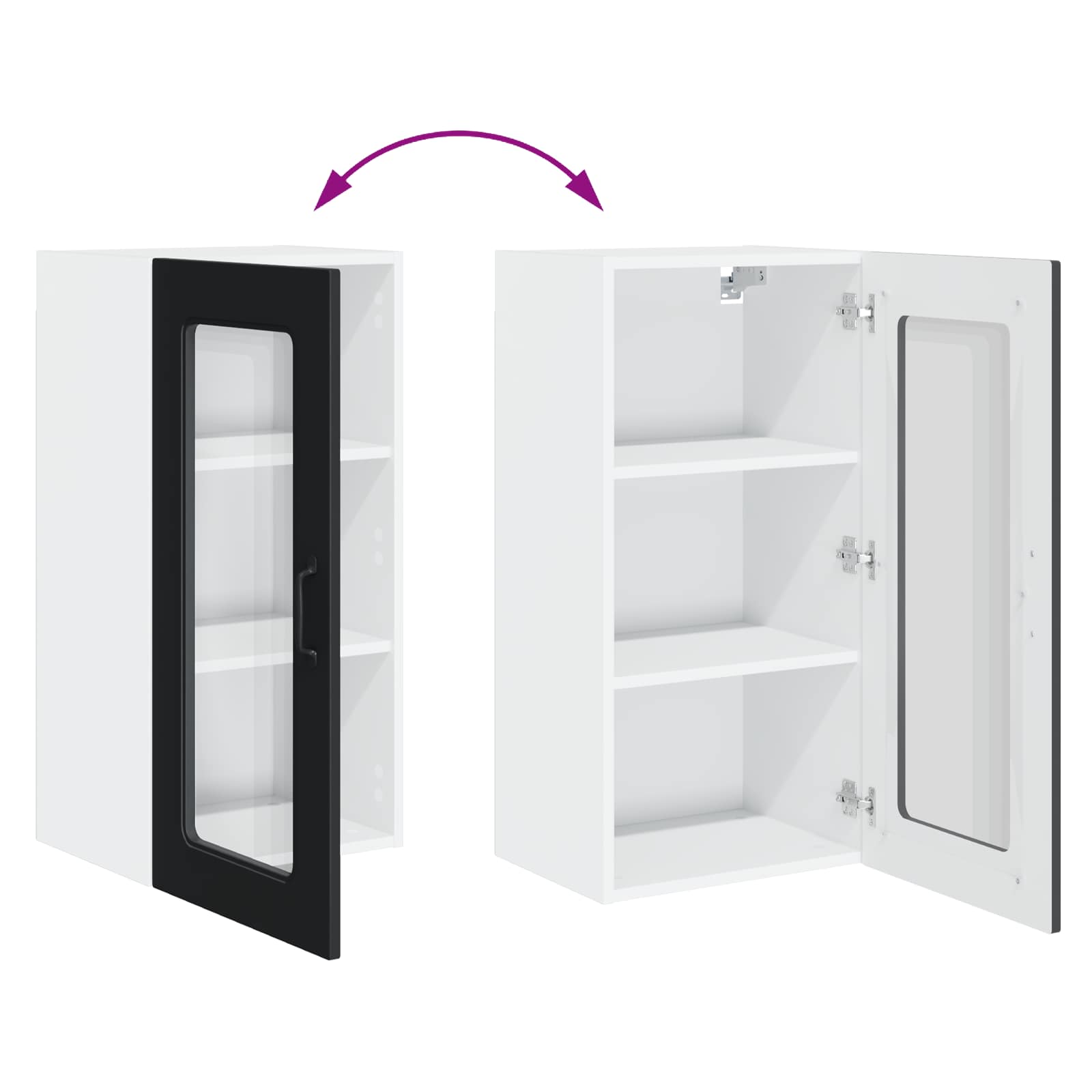 Panel til opvaskemaskine Kalmar Sort 40 x 31 x 80 cm