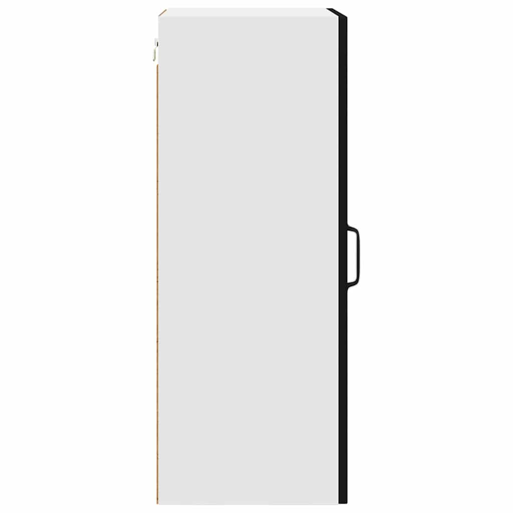 Vægskab til køkken 2 pcs Sort 40 x 31 x 80 cm Konstrueret træ