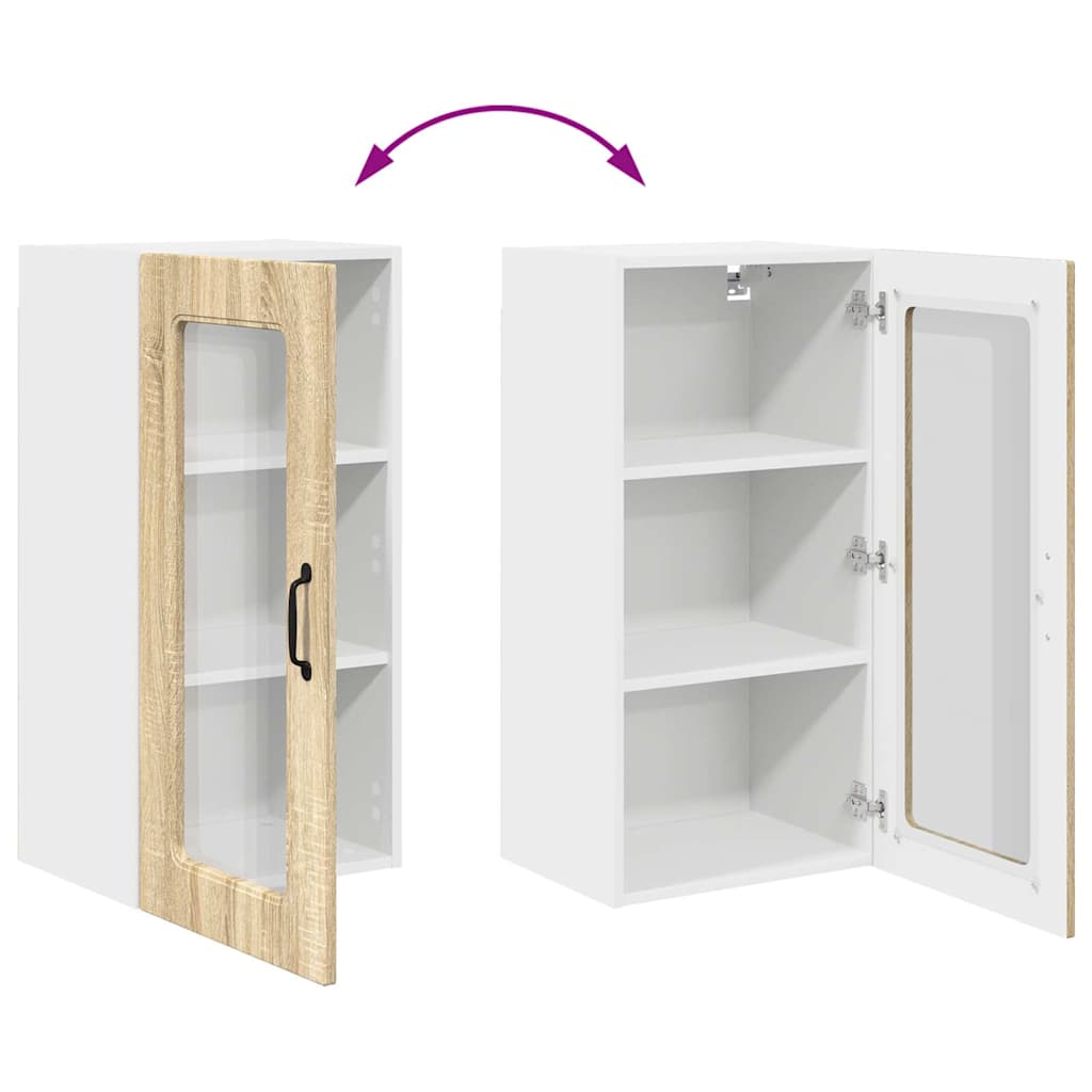 Vægskab til køkken Sonoma eg 40 x 31 x 80 cm Konstrueret træ