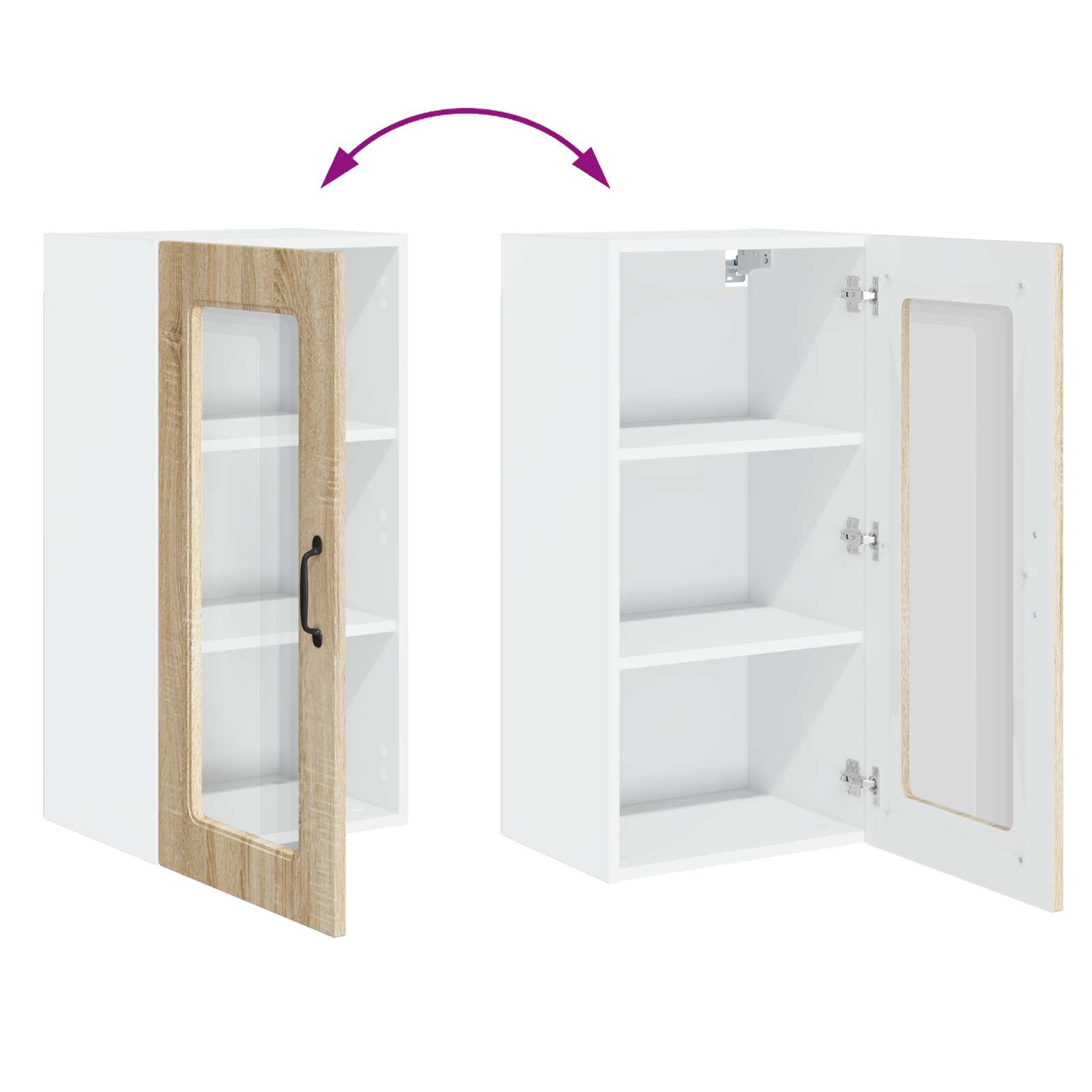Panel til opvaskemaskine Kalmar Sonoma eg 40 x 31 x 80 cm