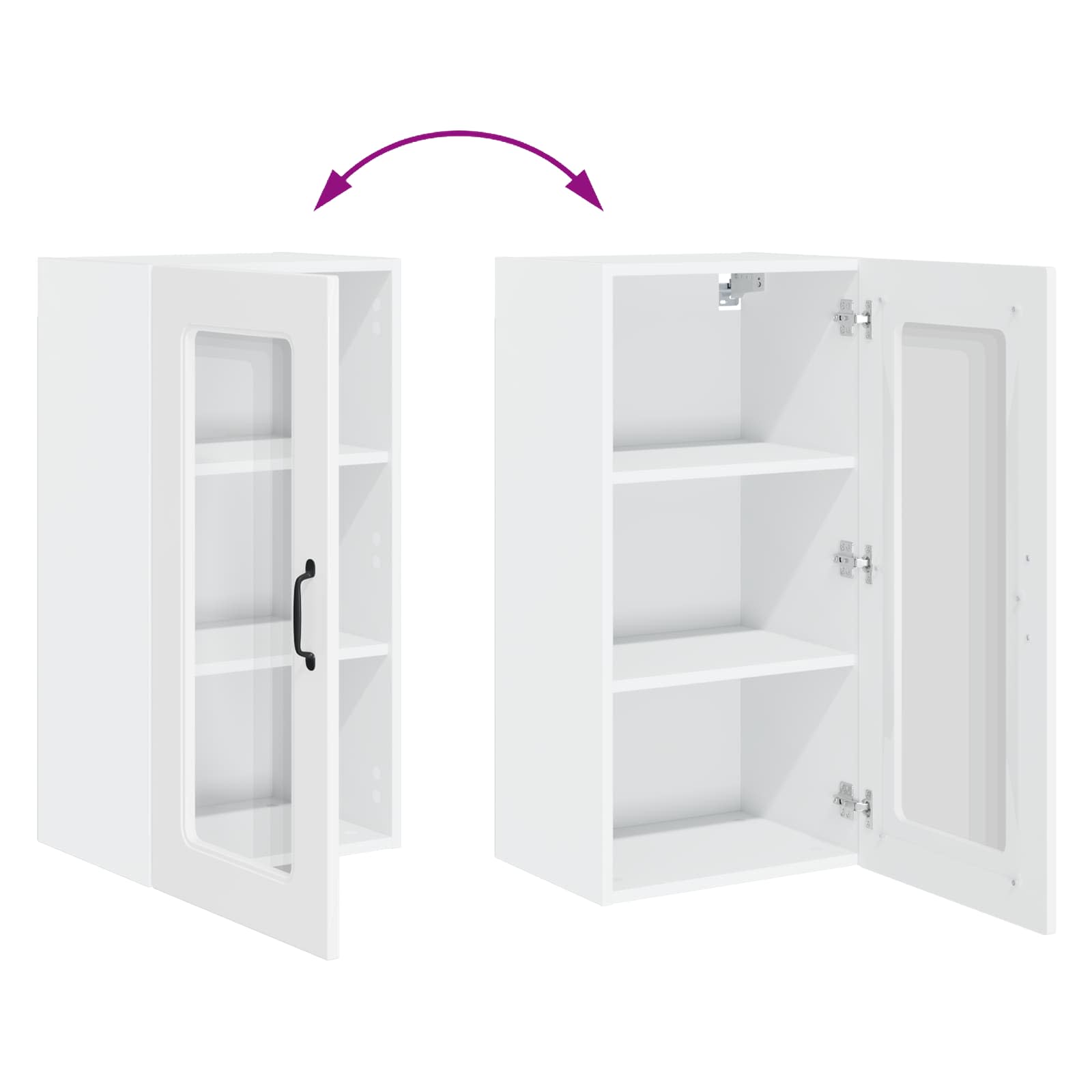 Panel til opvaskemaskine Kalmar Høj gloss hvid 40 x 31 x 80 cm
