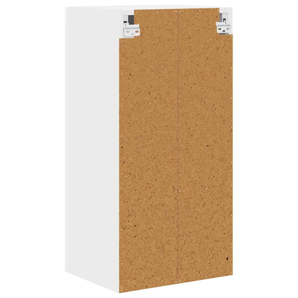 Vægskab til køkken med dør 2 pcs Høj gloss hvid 40 x 31 x 80 cm