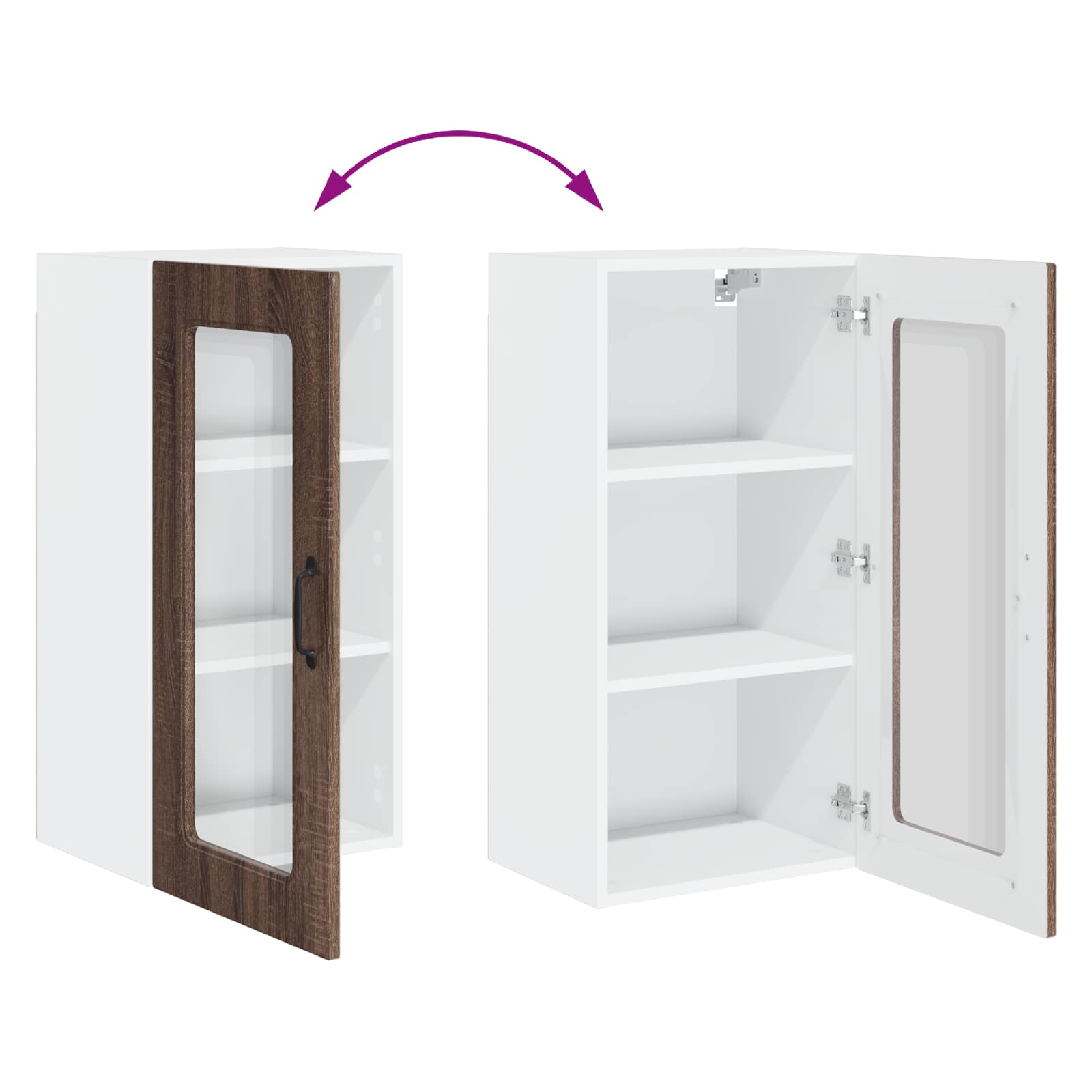 Panel til opvaskemaskine Kalmar Brun eg 40 x 31 x 80 cm