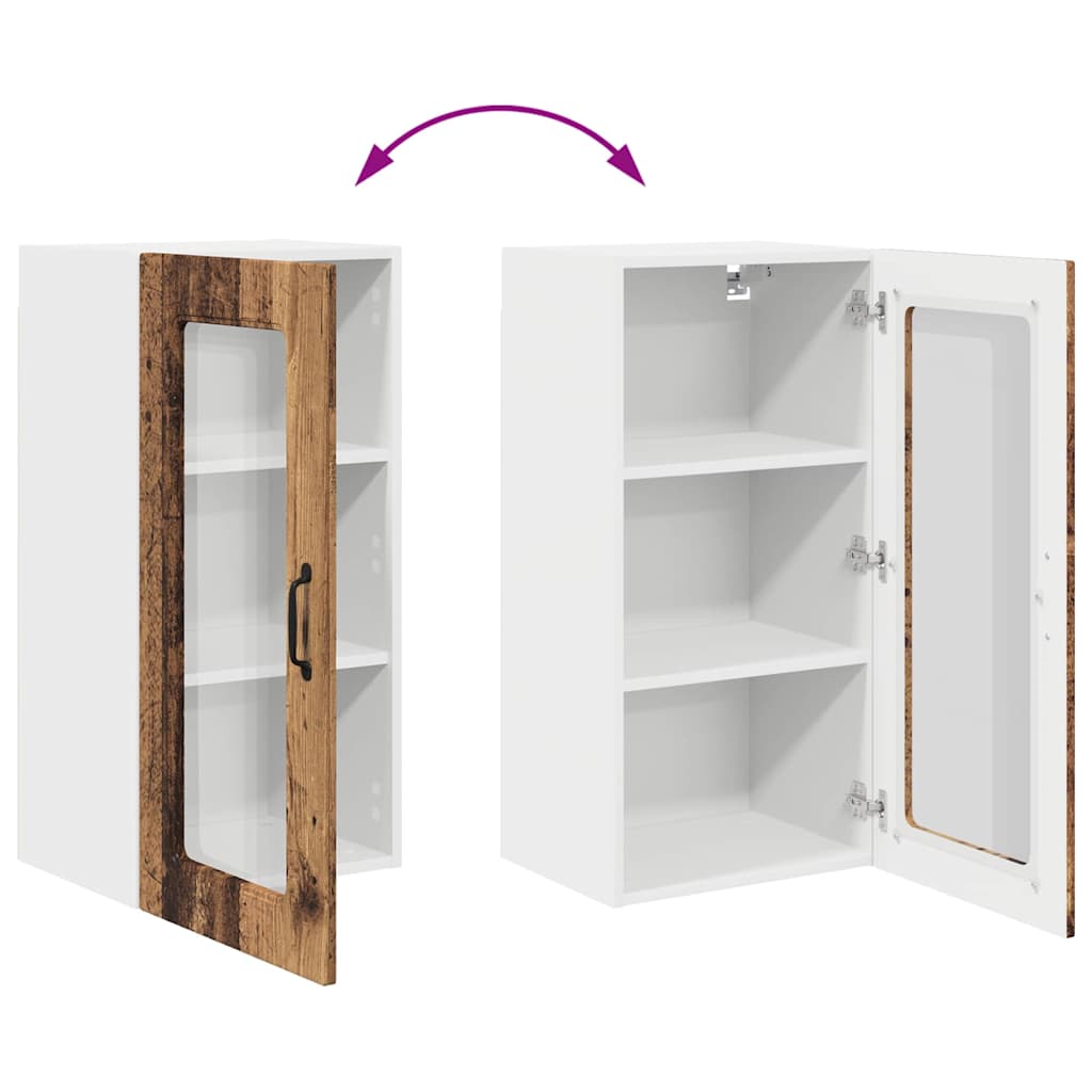 Vægskab til køkken Gammelt træ 40 x 31 x 80 cm Konstrueret træ