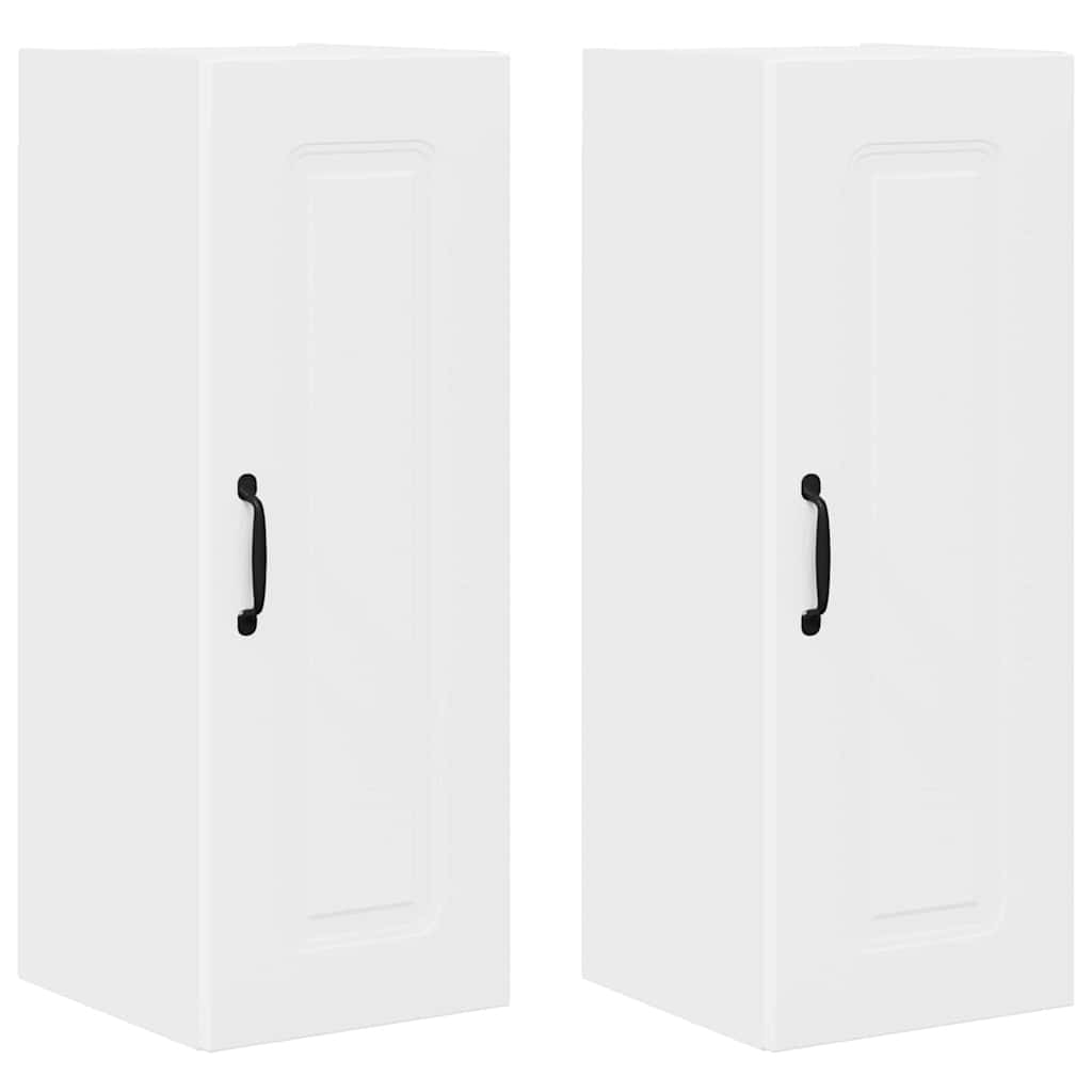 Vægskab til køkken 2 pcs Hvid 30 x 31 x 80 cm Konstrueret træ