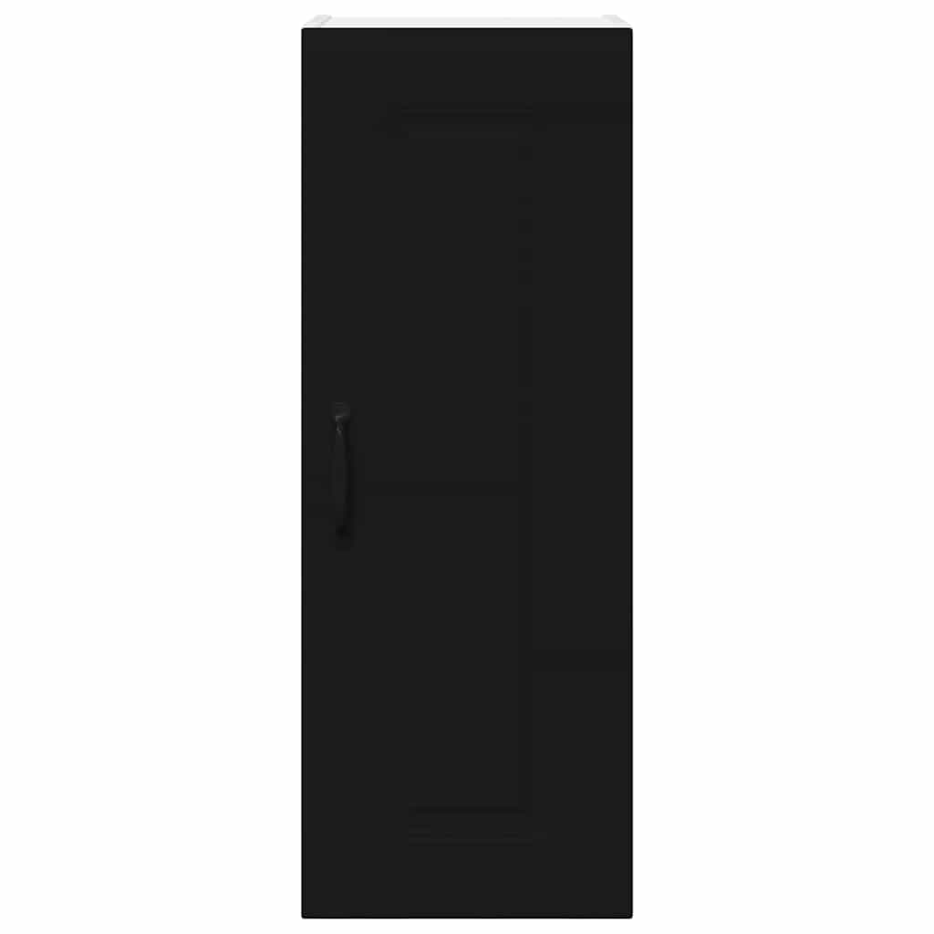 Vægskab til køkken med dør Sort 30 x 31 x 80 cm Konstrueret træ