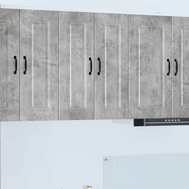 Panel til opvaskemaskine Kalmar 2 pcs Beton Grå 30 x 31 x 80 cm
