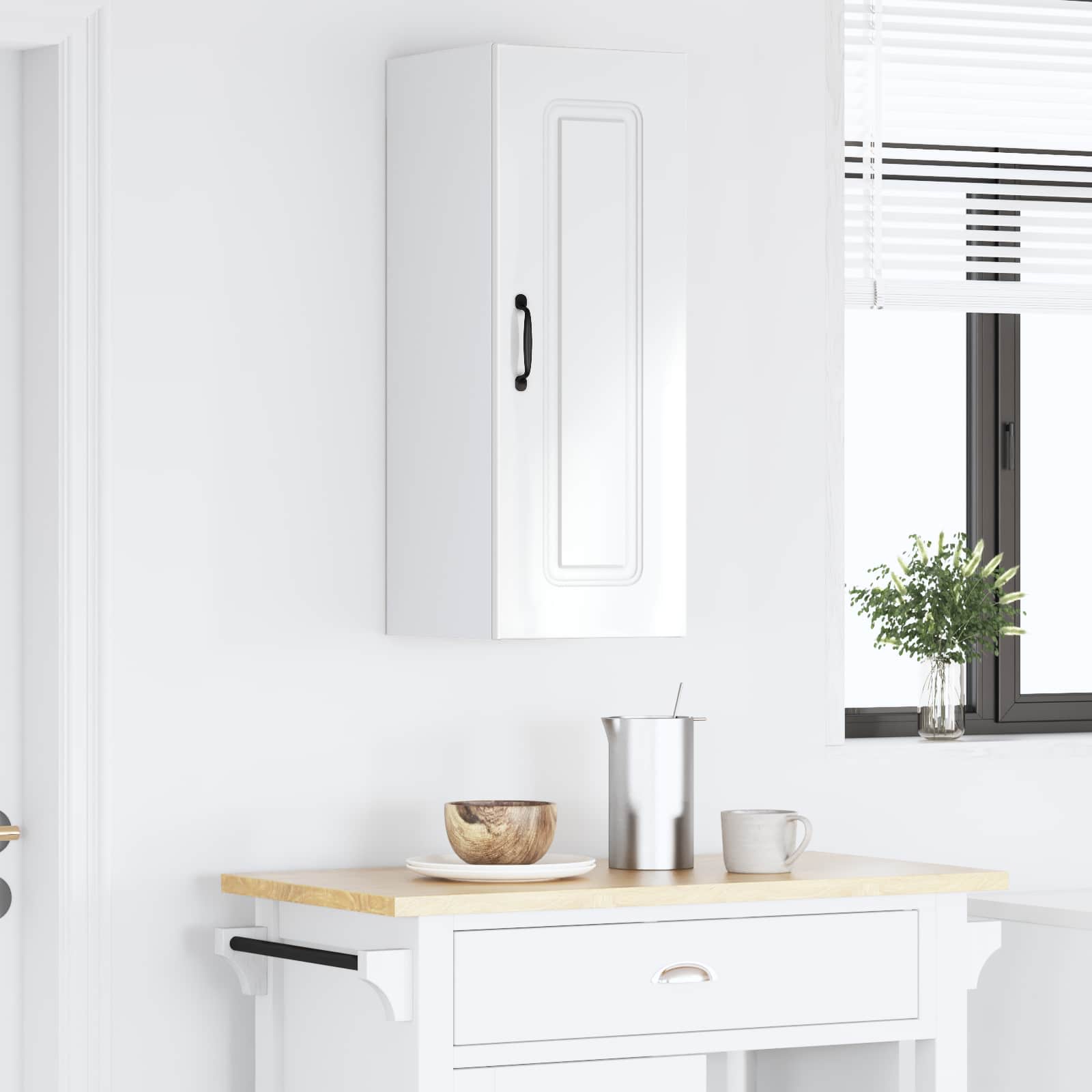 Panel til opvaskemaskine Kalmar Høj gloss hvid 30 x 31 x 80 cm