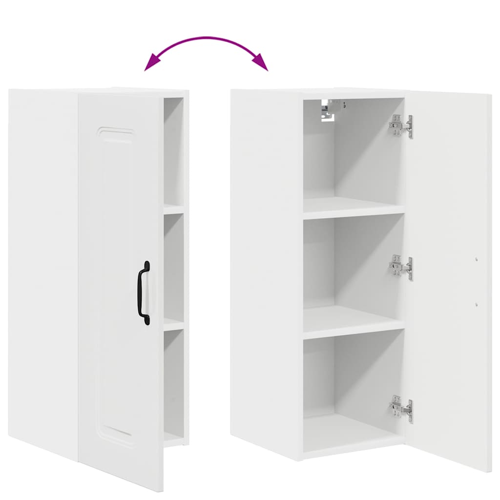 Vægskab til køkken med hylde Høj gloss hvid 30 x 31 x 80 cm