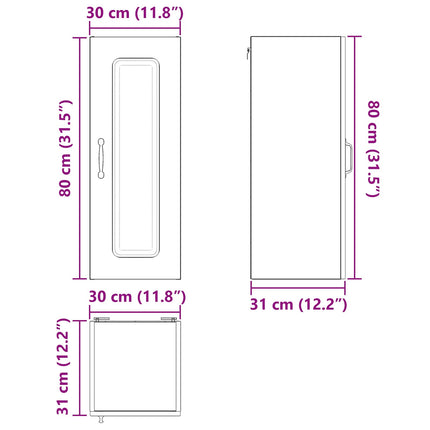 Panel til opvaskemaskine Kalmar Røget eg 30 x 31 x 80 cm