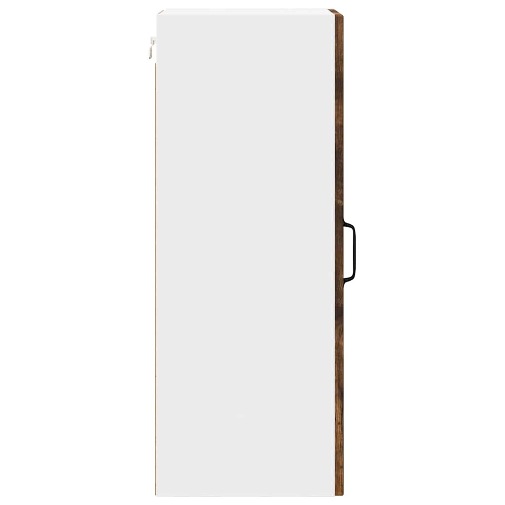 Vægskab til køkken med hylde 2 pcs Røget eg 30 x 31 x 80 cm