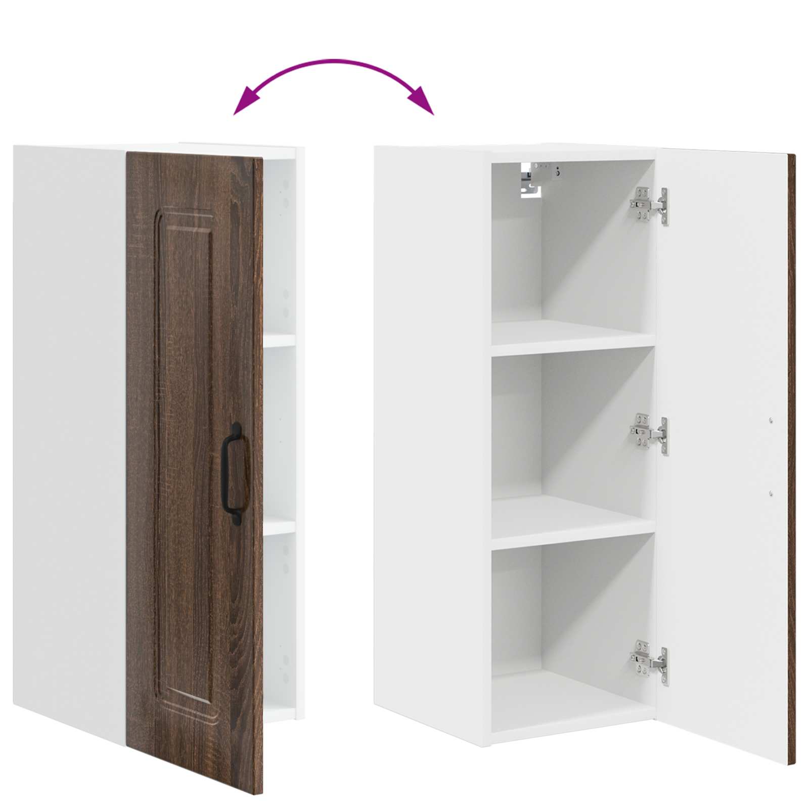 Panel til opvaskemaskine Kalmar Brun eg 30 x 31 x 80 cm