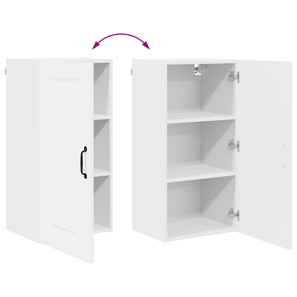 Vægskab til køkken med dør Hvid 40 x 31 x 80 cm Konstrueret træ