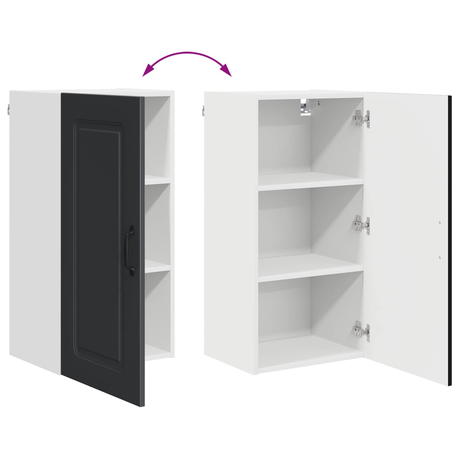 Panel til opvaskemaskine Kalmar Sort 40 x 31 x 80 cm