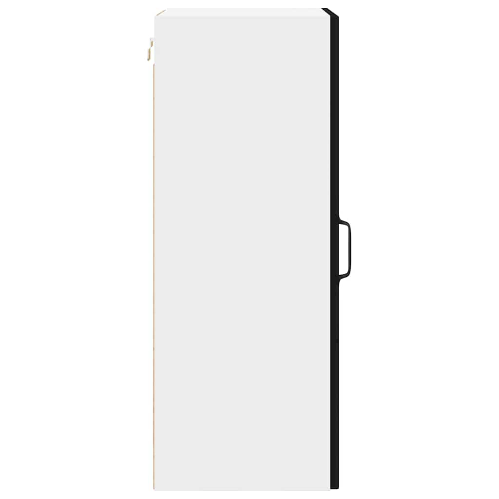 Vægskab til køkken med dør Sort 40 x 31 x 80 cm Konstrueret træ