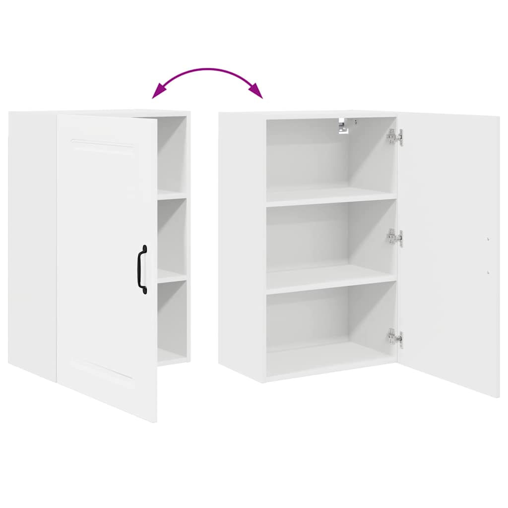 Vægskab til køkken med dør Hvid 50 x 31 x 80 cm Konstrueret træ