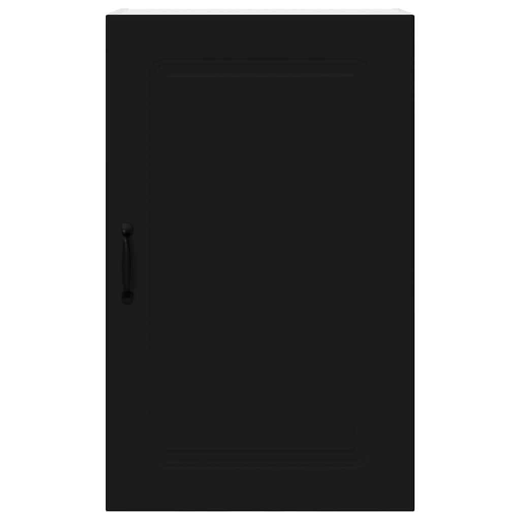 Vægskab til køkken med dør Sort 50 x 31 x 80 cm Konstrueret træ