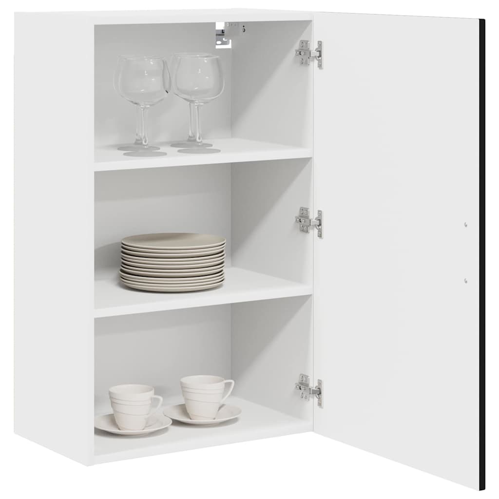 Vægskab til køkken med dør Sort 50 x 31 x 80 cm Konstrueret træ