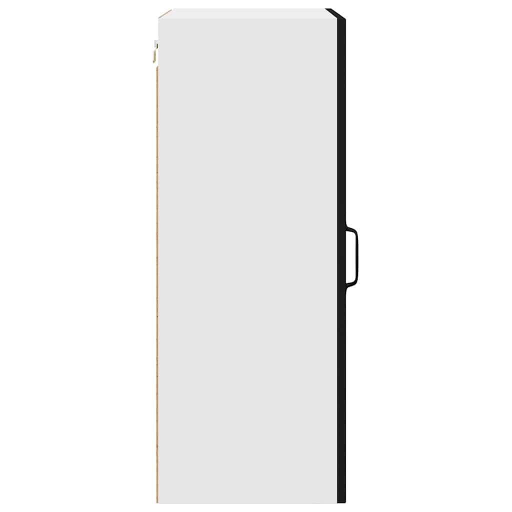 Vægskab til køkken med dør Sort 50 x 31 x 80 cm Konstrueret træ