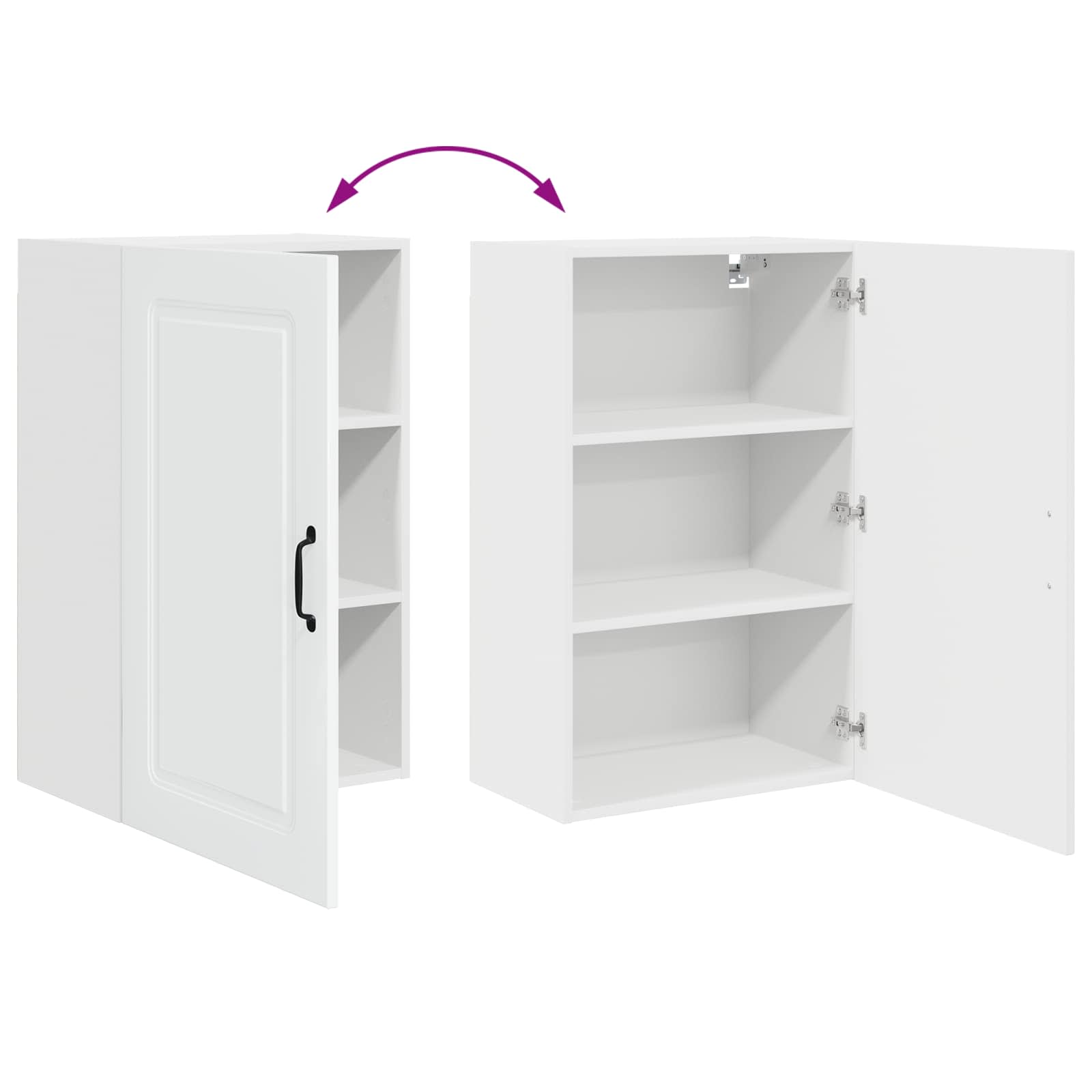 Panel til opvaskemaskine Kalmar Høj gloss hvid 50 x 31 x 80 cm
