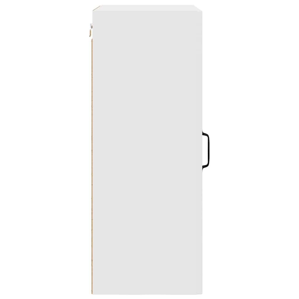 Vægskab til køkken med hylde Høj gloss hvid 50 x 31 x 80 cm