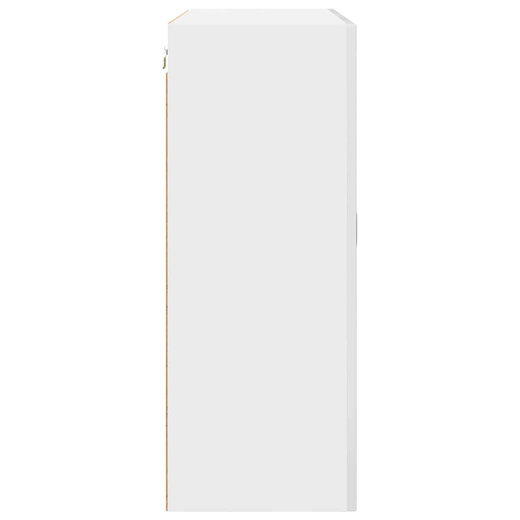 Vægskab til køkken med hylde Høj gloss hvid 80 x 31 x 80 cm