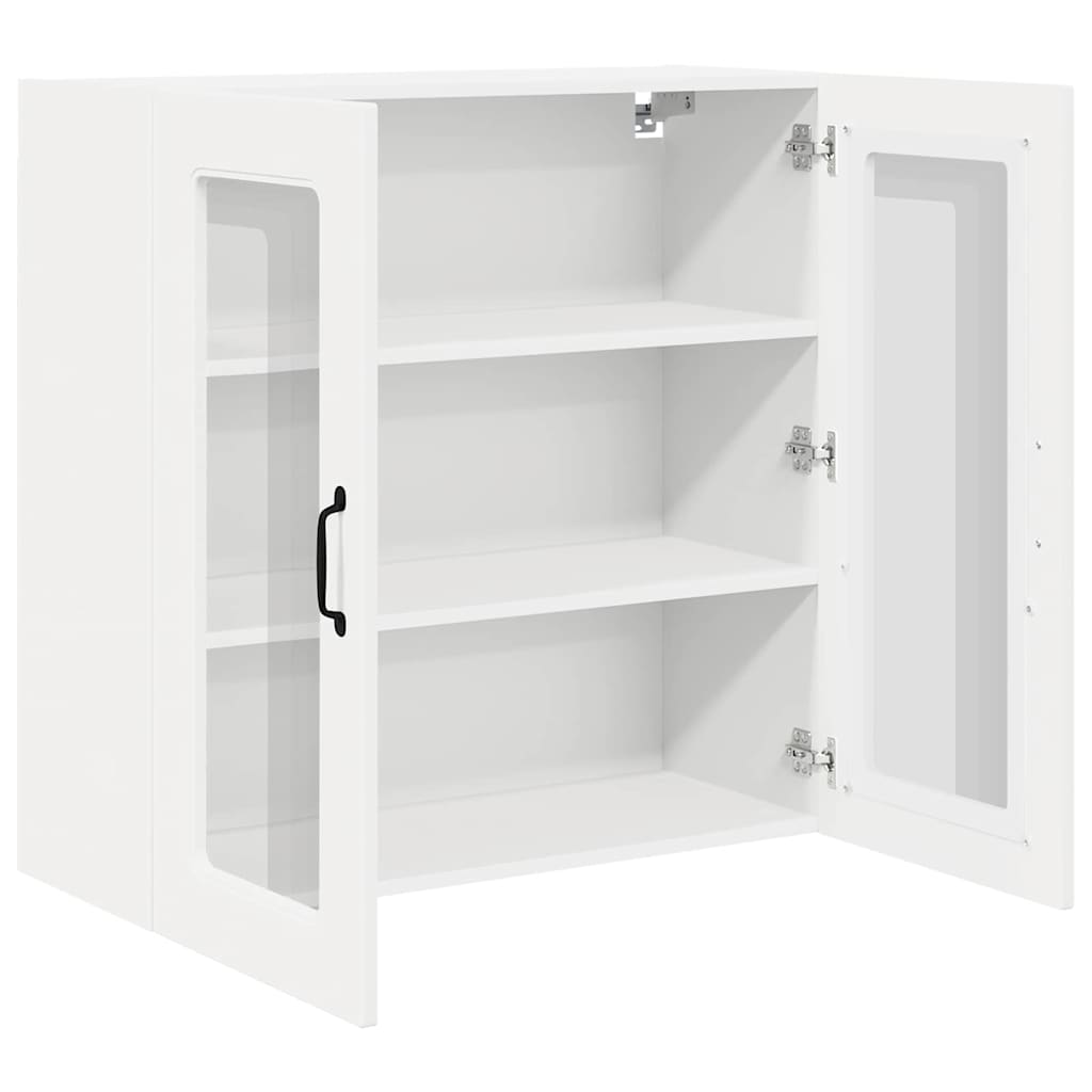 Vægskab til køkken med dør Hvid 80 x 31 x 80 cm Konstrueret træ