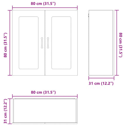 Panel til opvaskemaskine Kalmar Hvid 80 x 31 x 80 cm