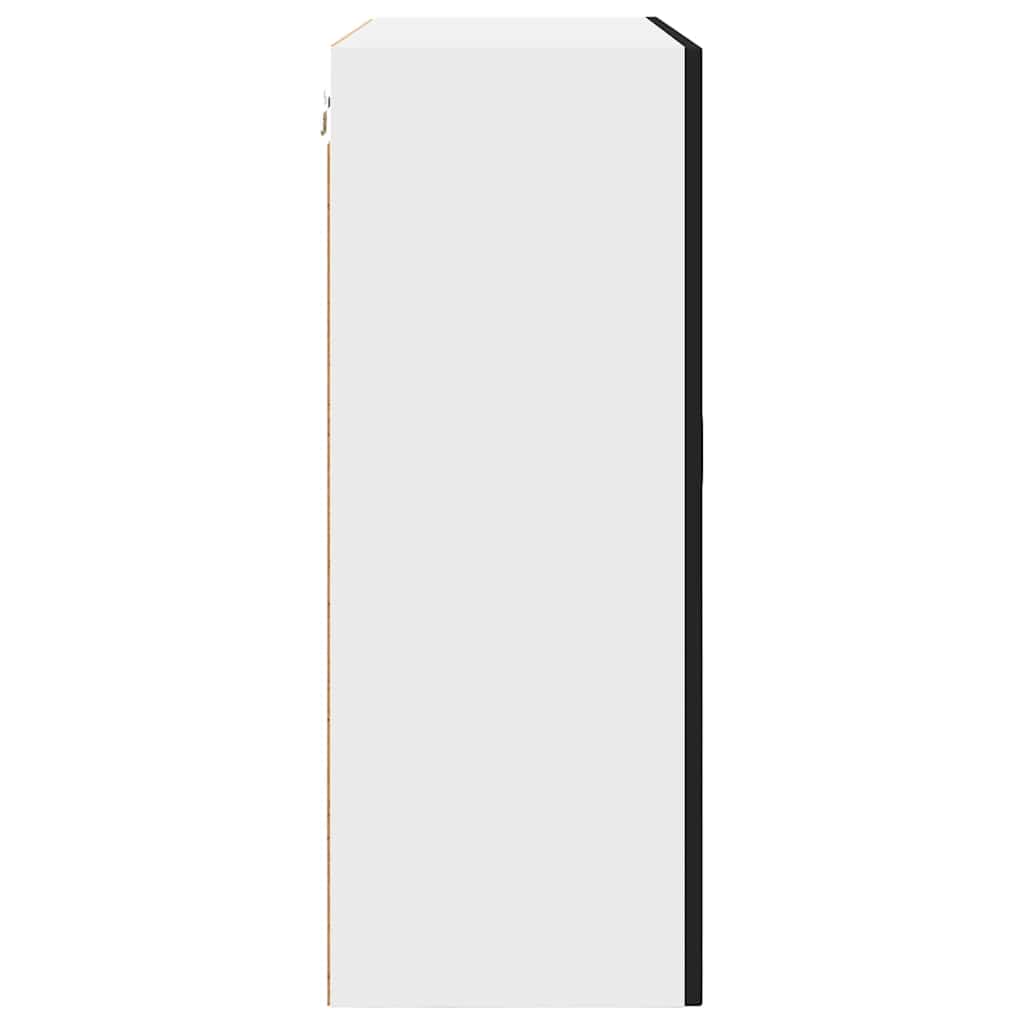 Vægskab til køkken med dør Sort 80 x 31 x 80 cm Konstrueret træ