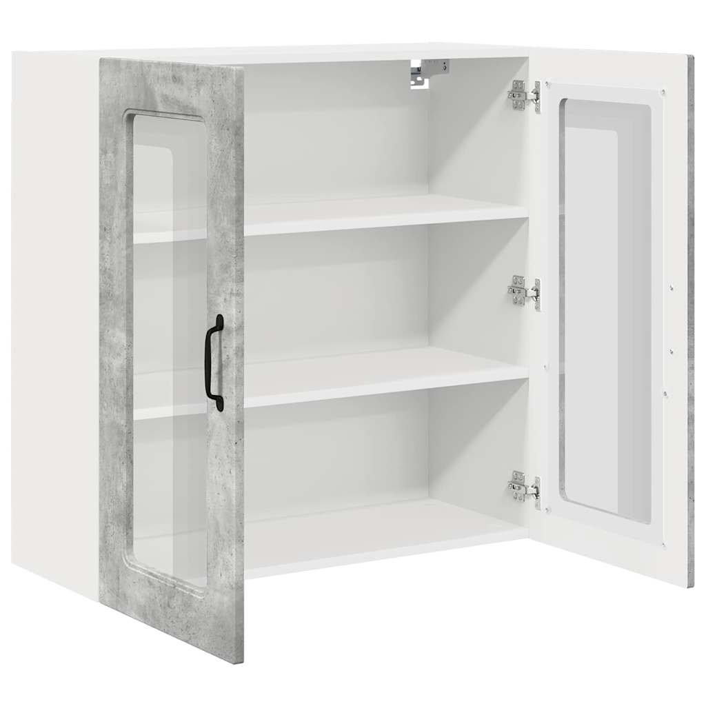 Vægskab til køkken Beton Grå 80 x 31 x 80 cm Konstrueret træ