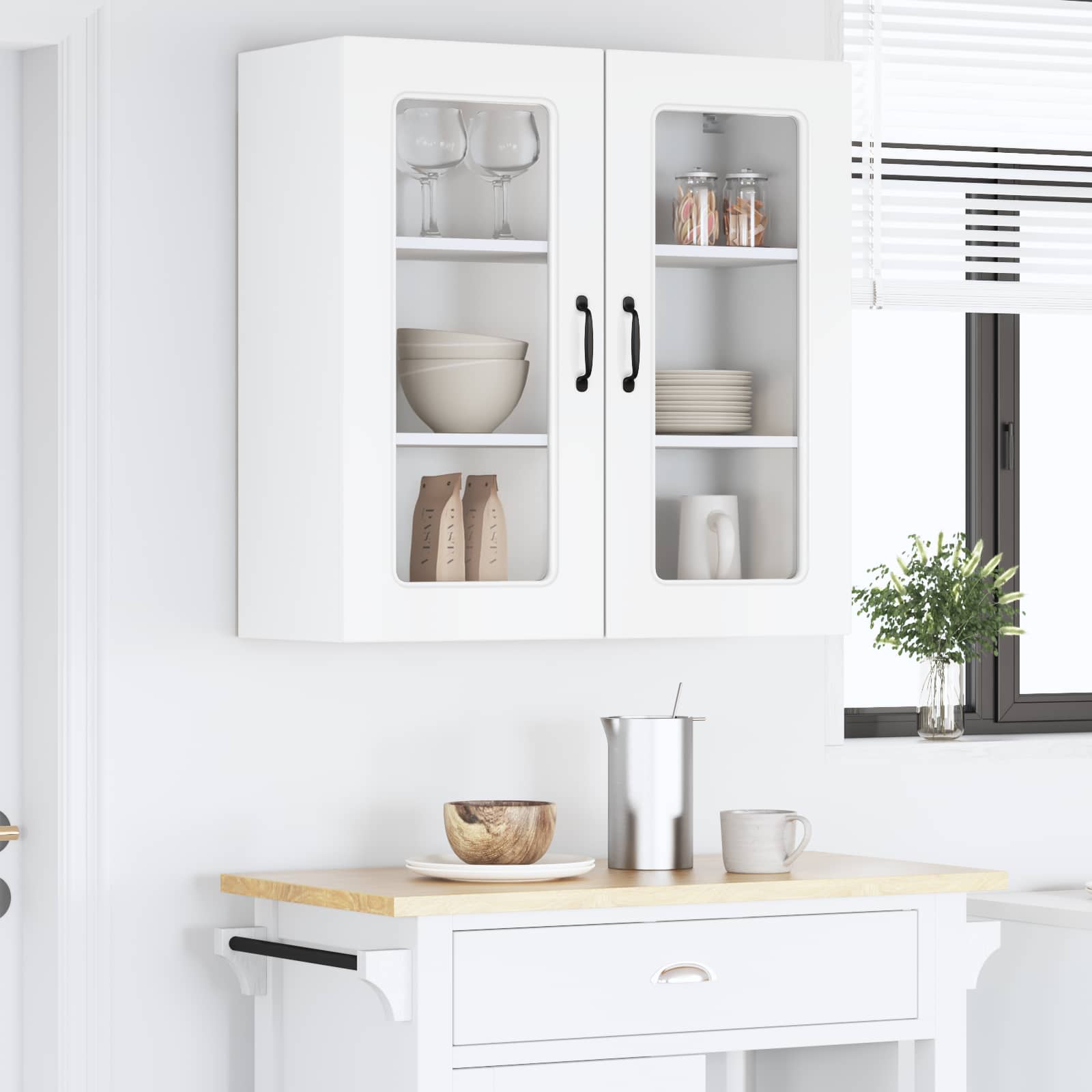 Panel til opvaskemaskine Kalmar Høj gloss hvid 80 x 31 x 80 cm