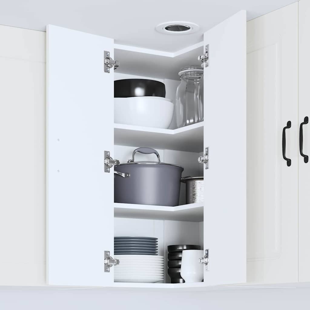 Vægskab til køkken med dør Hvid 57 x 57 x 80 cm Konstrueret træ