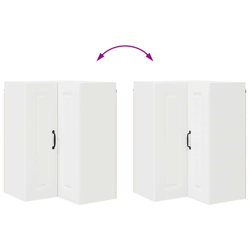 Vægskab til køkken med dør Hvid 57 x 57 x 80 cm Konstrueret træ