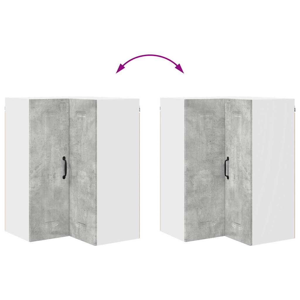 Vægskab til køkken Beton Grå 57 x 57 x 80 cm Konstrueret træ