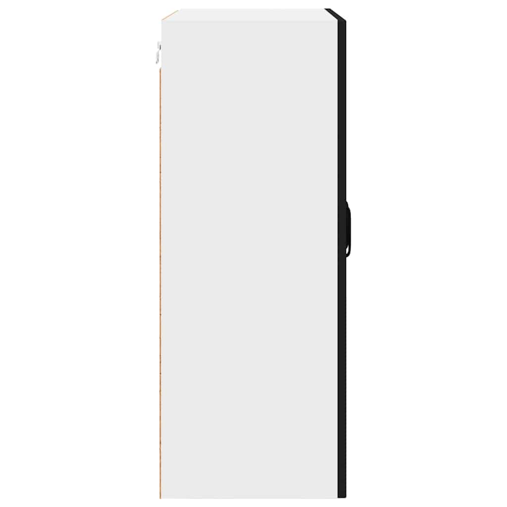 Vægskab til køkken med dør Sort 60 x 31 x 80 cm Konstrueret træ