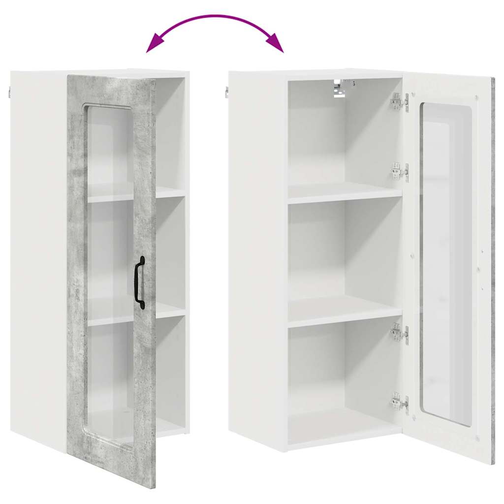 Vægskab til køkken Beton Grå 40 x 31 x 100 cm Konstrueret træ