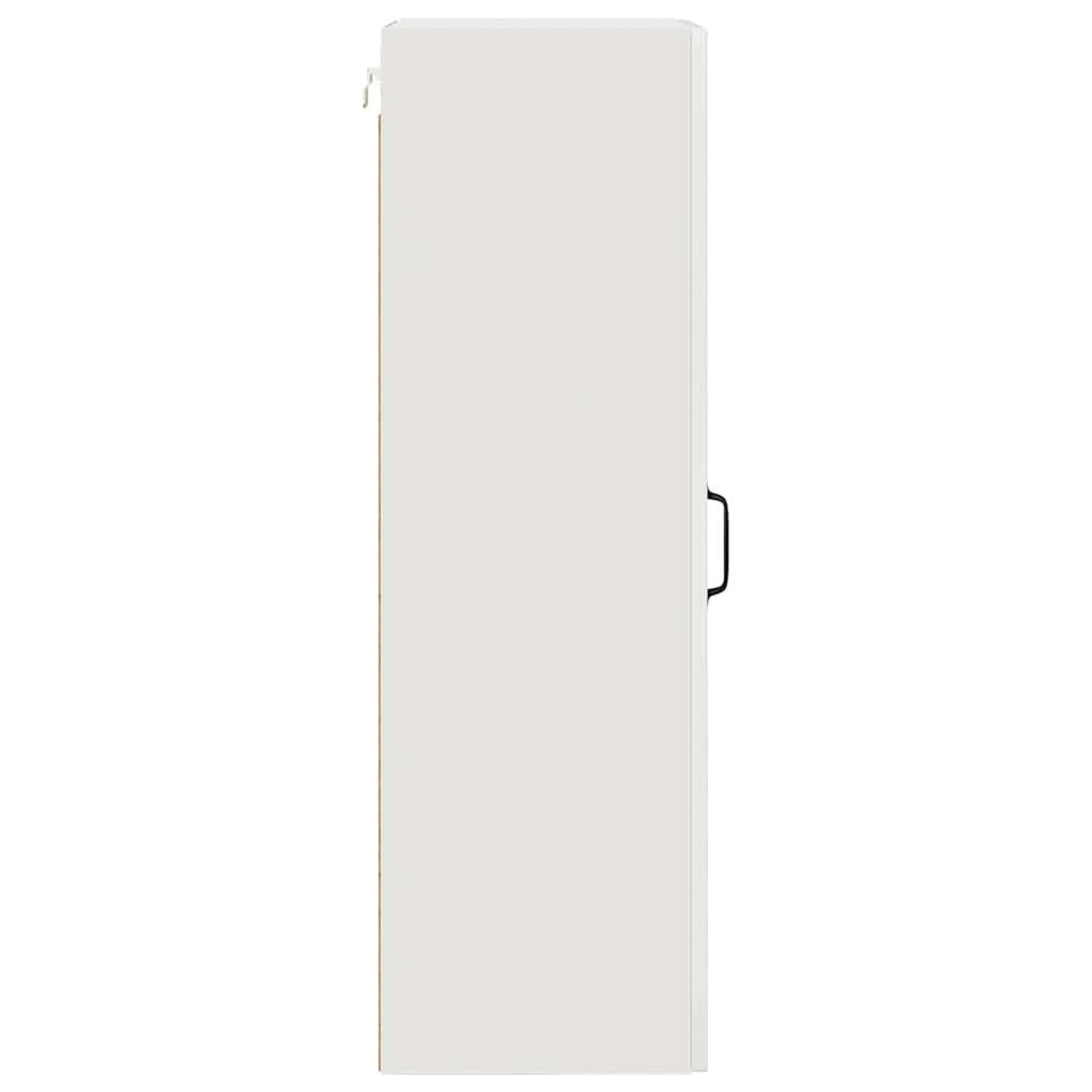 Vægskab til køkken med hylde Høj gloss hvid 40 x 31 x 100 cm